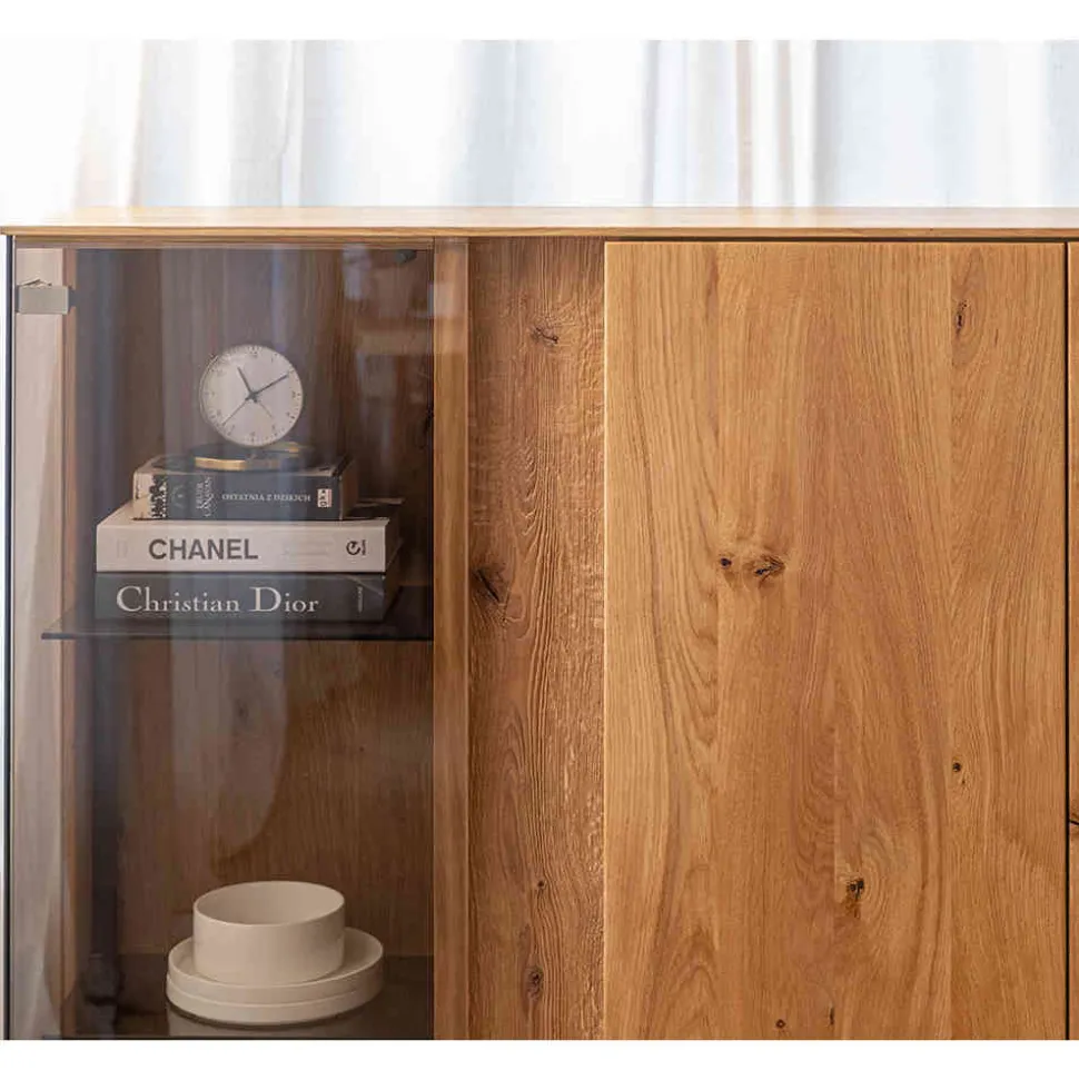 Wohnzimmerschrank mit Glas und LED Licht - Cocondar