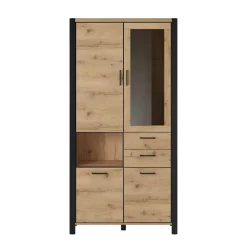 Wohnzimmerschrank mit Glaseinsatz & Fach - Zavorra