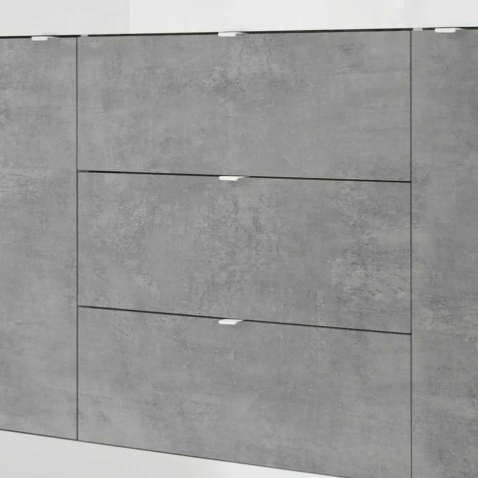 Wohnzimmerschränke in Beton Optik - Narandu (zweiteilig)