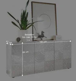 Wohnzimmerschränke in Hochglanz - Vascaub (dreiteilig)