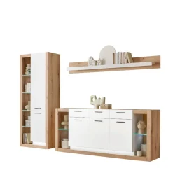 Wohnzimmerschränke und Wandboard Set - Adejano (dreiteilig)
