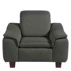 Wohnzimmersessel in Anthrazit und Nussbaum - Classimo