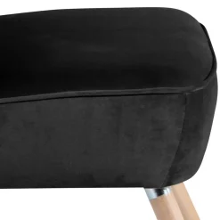 Wohnzimmersessel in Schwarz Samtvelours - Vulias