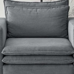 Wohnzimmersessel und Hocker Set - Ruffos (zweiteilig)