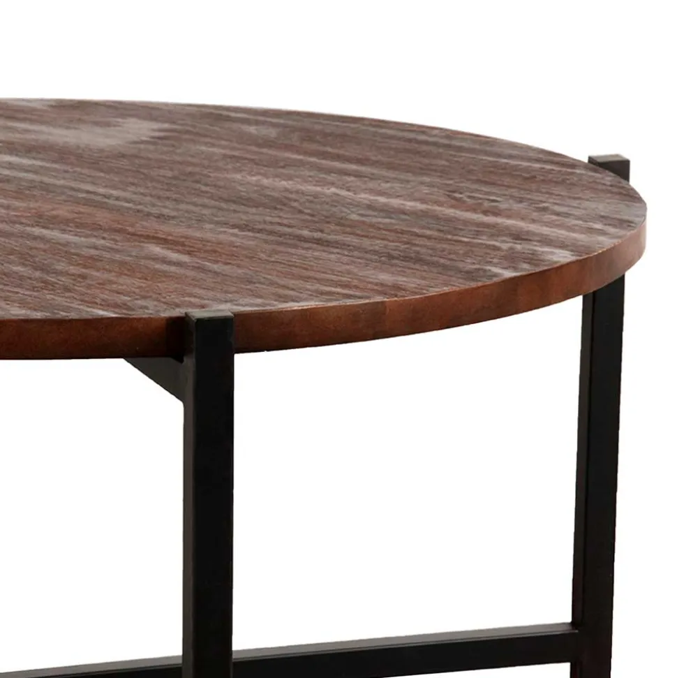 Wohnzimmertisch aus Mangoholz in Dunkelbraun - Valuta