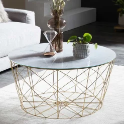 Wohnzimmertisch in Marmoroptik & Gold - Tocachy