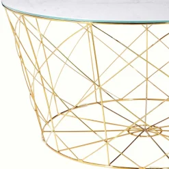 Wohnzimmertisch in Marmoroptik & Gold - Tocachy