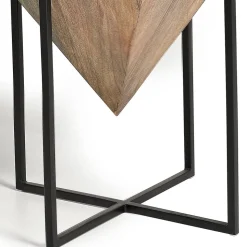 Wohnzimmertisch mit Holzkorpus - umgedrehte Pyramide - Selavia