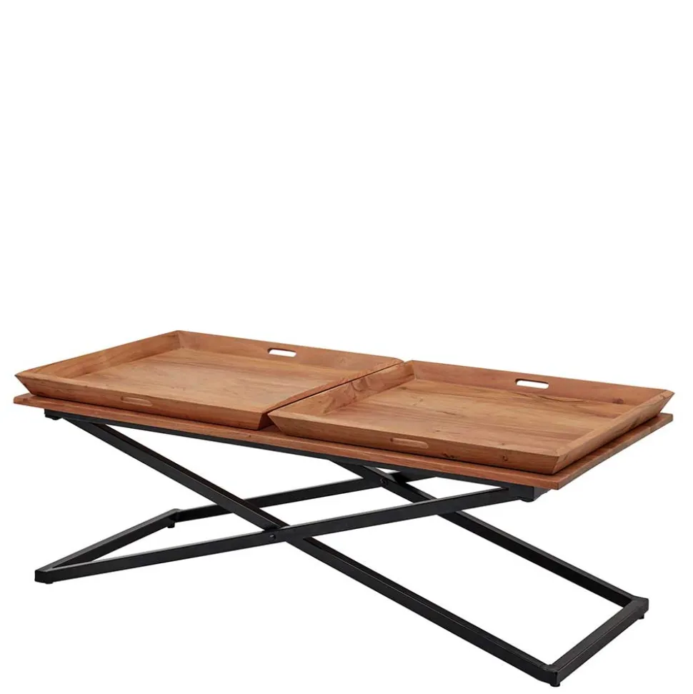 Wohnzimmertisch mit zwei Tabletts - Mailiona