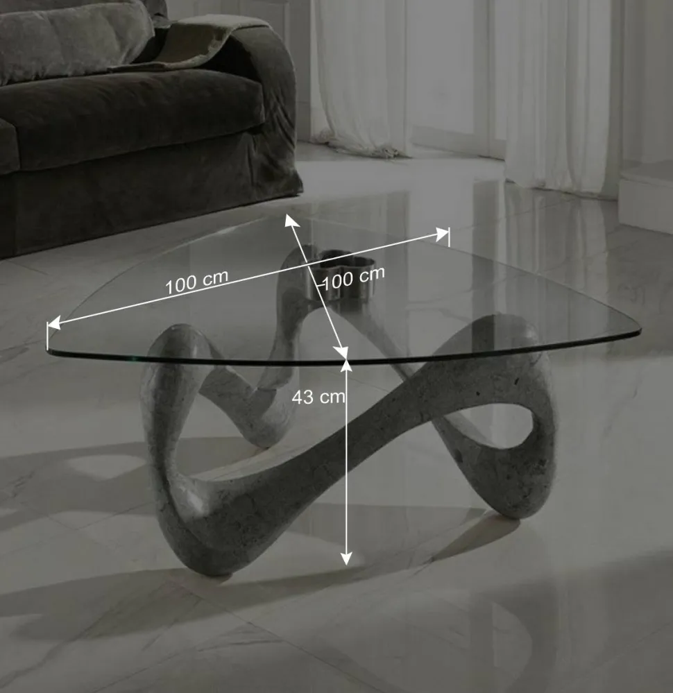 Wohnzimmertisch Same in Grau Stein