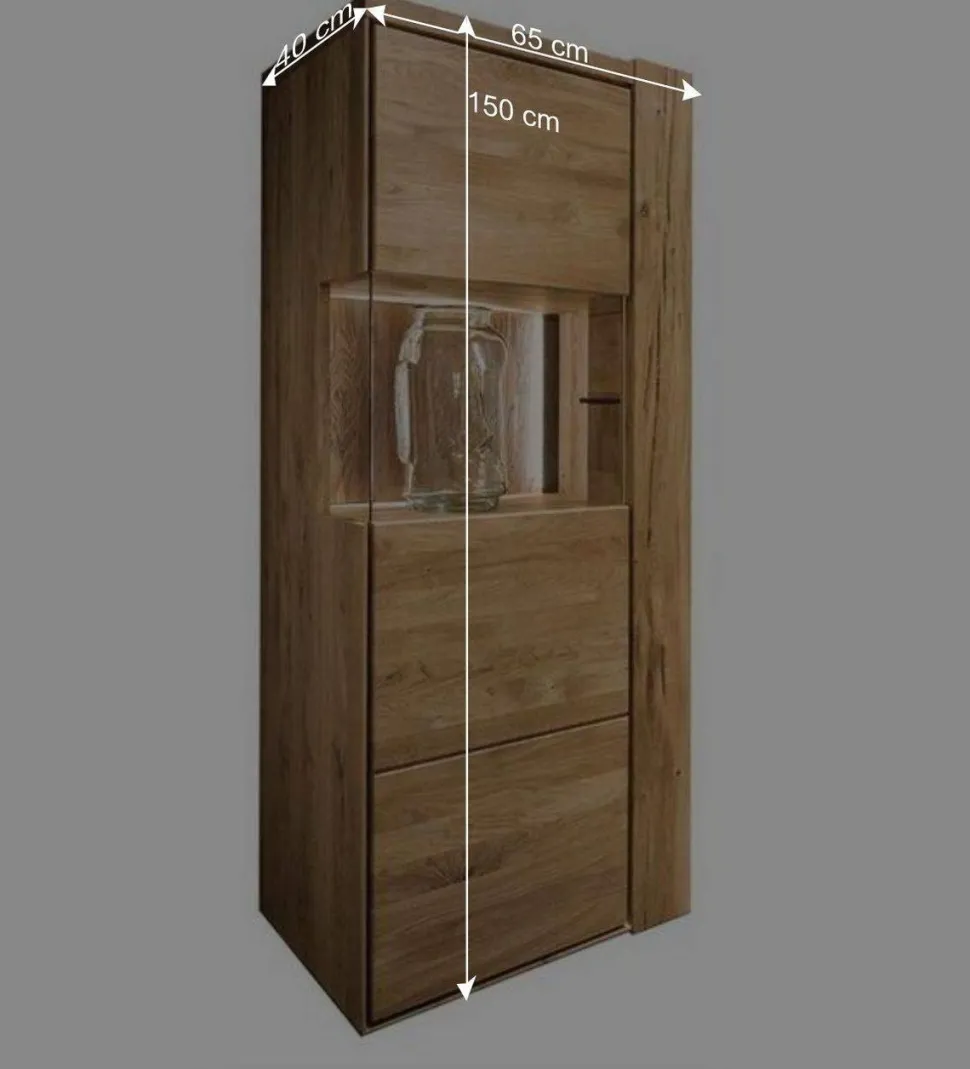 Wohnzimmervitrine aus geöltem Massivholz - Slaraduva