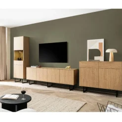 Wohnzimmer-Wohnwand Set - Jaskin (dreiteilig)