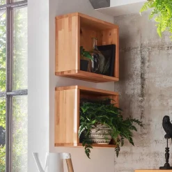 Würfel Regal aus Kernbuche Massivholz - Gabela