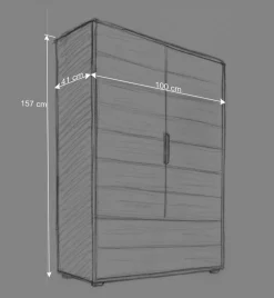 Wäscheschrank aus Wildeiche Massivholz - Feanor