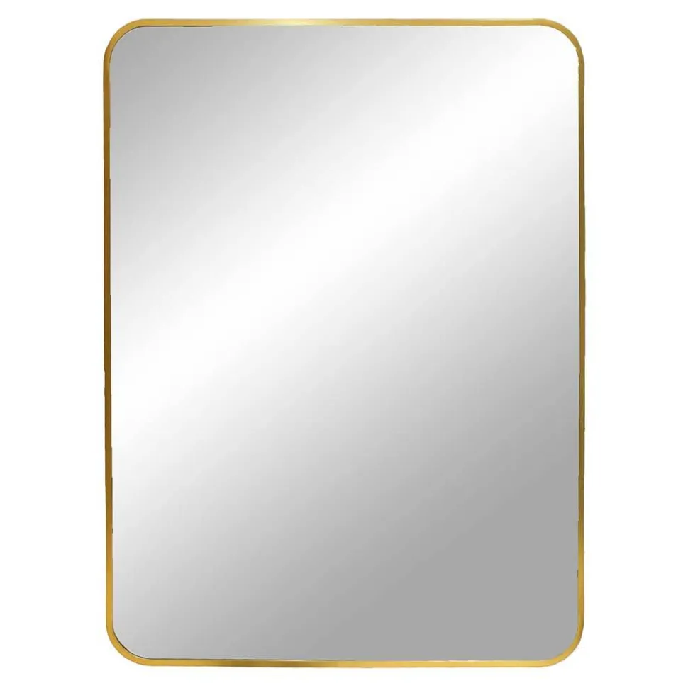 50x70 Abgerundeter Spiegel in Messingfarben - Volpedo