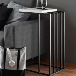 40x35 Anstelltisch in Weiß Schwarz - Hortenza