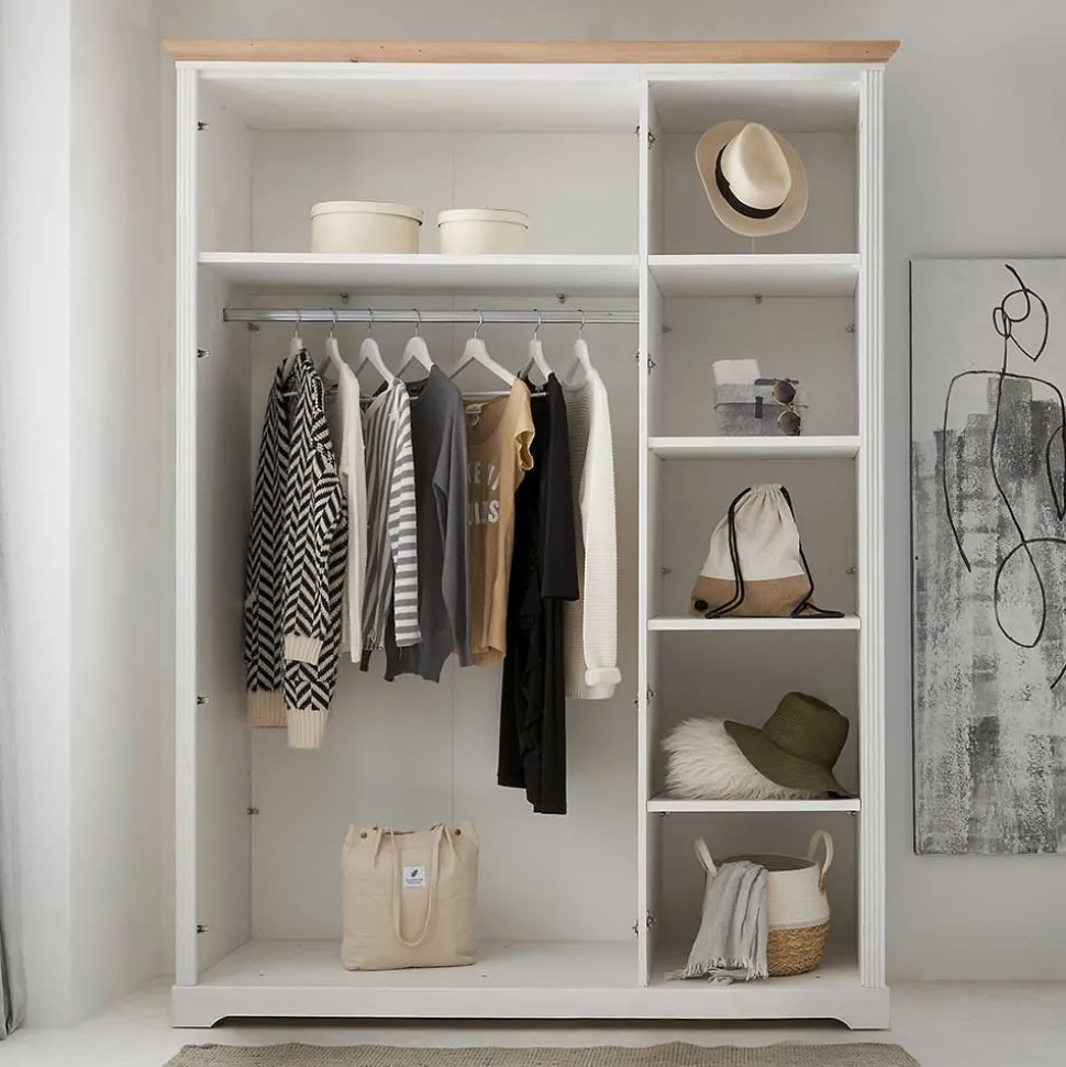 140x200 Bett & Nachtkommode & Schrank - Maggio (dreiteilig)