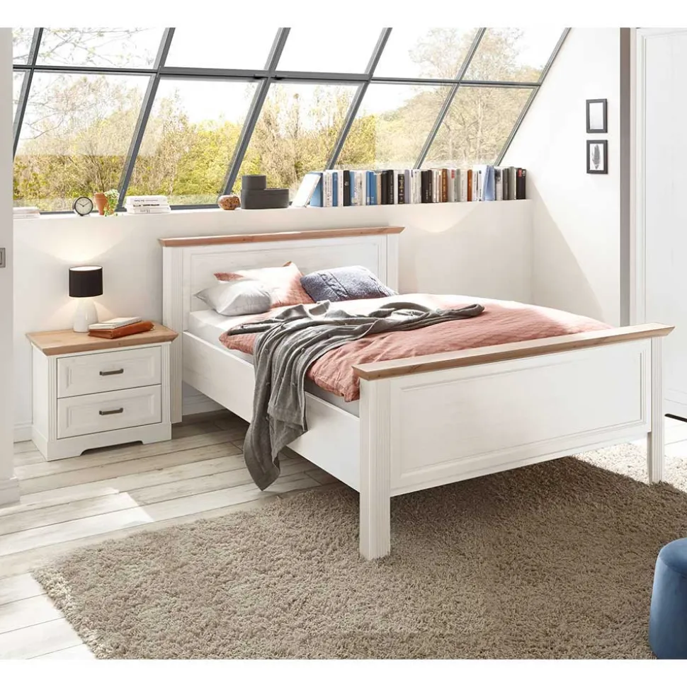 140x200 Bett & Nachtkommode & Schrank - Maggio (dreiteilig)