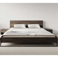 140x200 Bett aus Eiche mit Räucheröl - Beverson