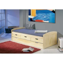 90x200 Bett mit Ausziehbett & Schubladen - Alejandro