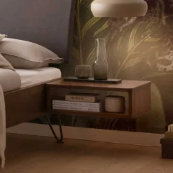 140x200 Bett mit Polsterkopfteil Kunstleder Grau - Ricana