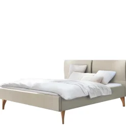 140x200 Bettgestell gepolstert in Beige - Duarto