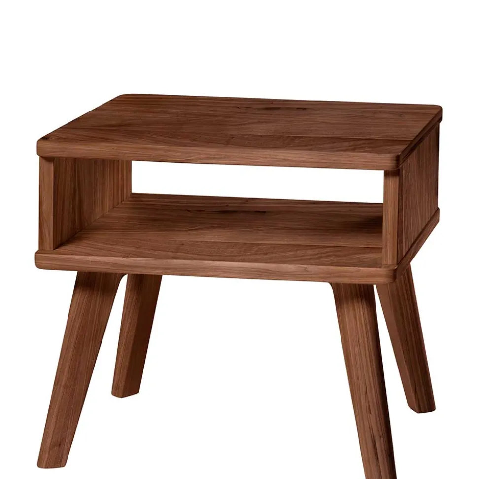 140x200 Bettgestell in Nussbaum Braun - Nigari