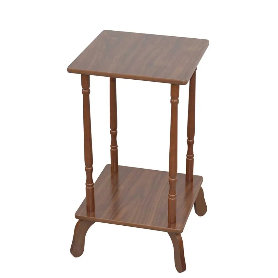 33x33 cm Beistelltisch in Nussbaumfarben - Edmond