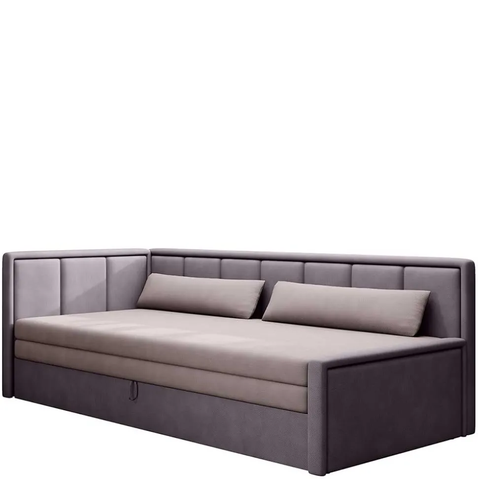 150x200 cm Bettsofa in Altrosa und Mauve - Tampa