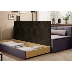 150x200 cm Bettsofa in Altrosa und Mauve - Tampa