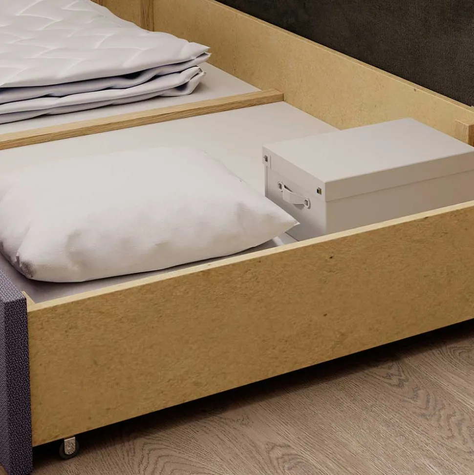 150x200 cm Bettsofa in Altrosa und Mauve - Tampa