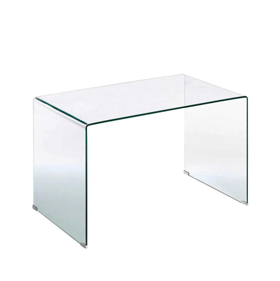 125x70 cm Design Schreibtisch aus Glas - Fire