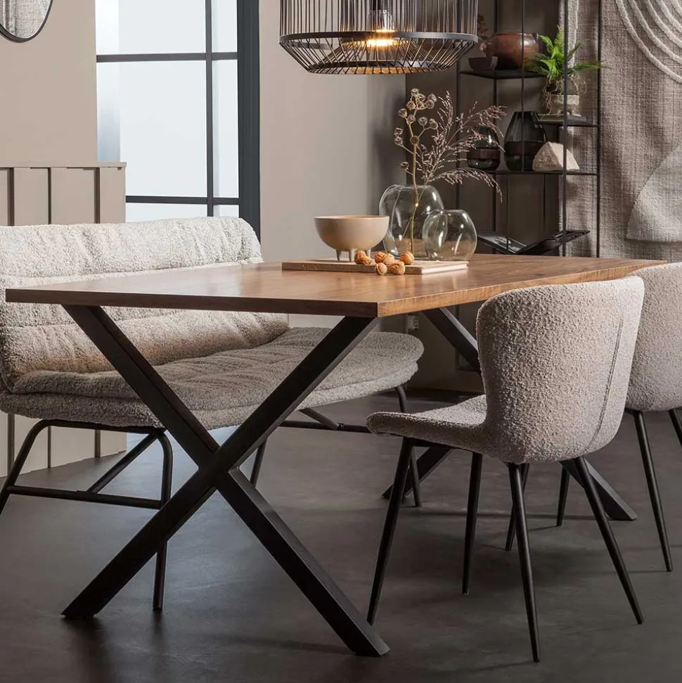 200x90 cm Esszimmertisch in Walnuss Furnier - Athias