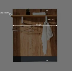 88x106 cm Hängegarderobe zweifarbig - Mandrey