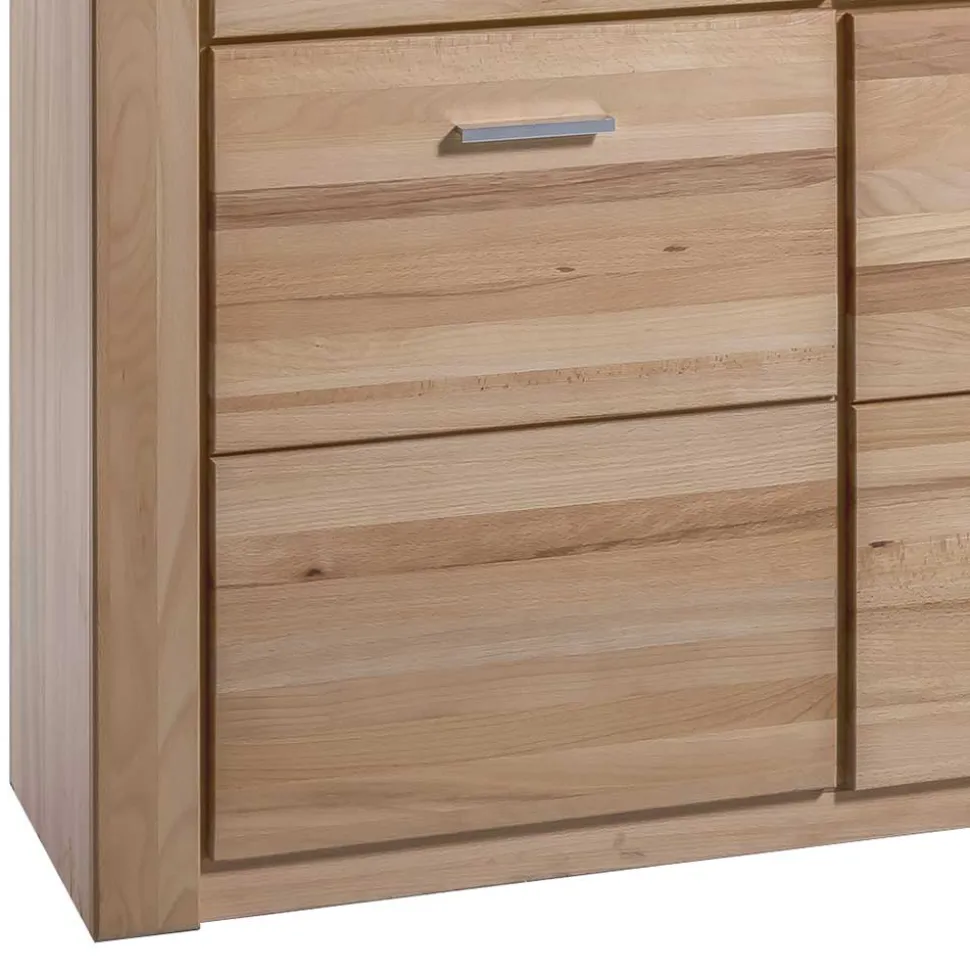 158x140 cm Kernbuche Highboard 5-türig - Uhelia