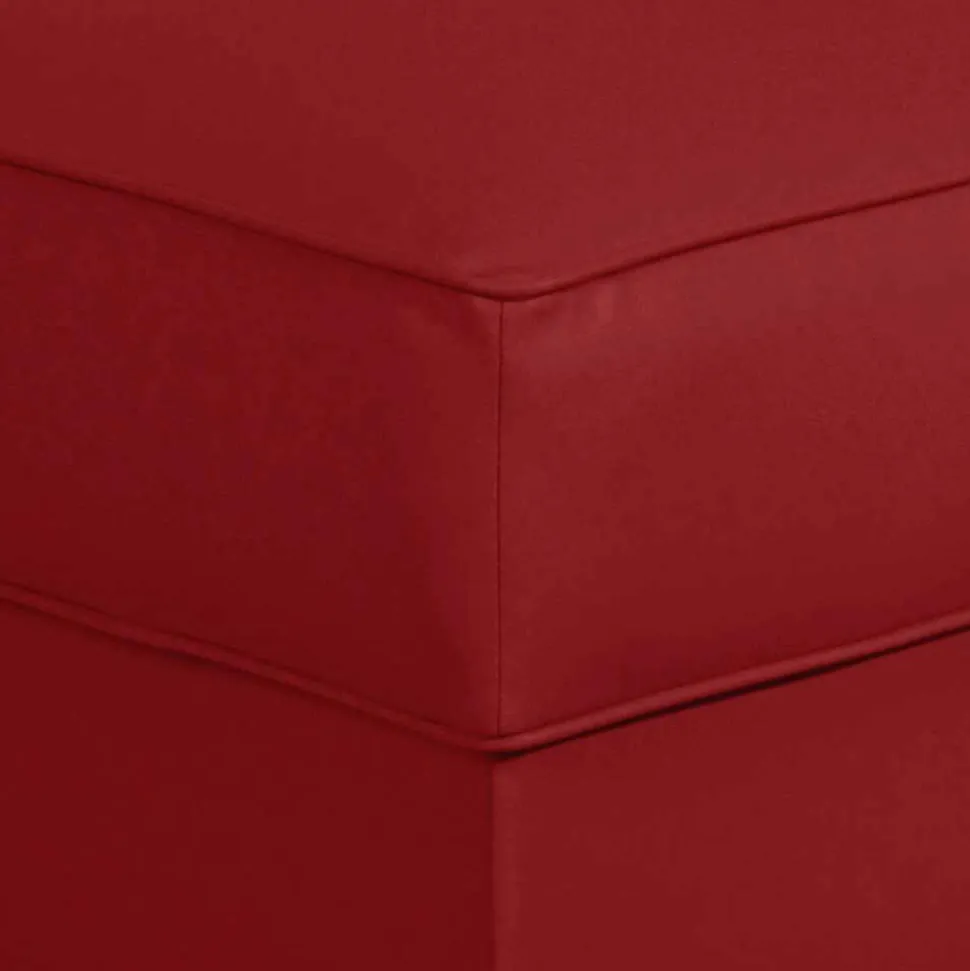 53x53 cm Kunstlederhocker in Rot - Durango