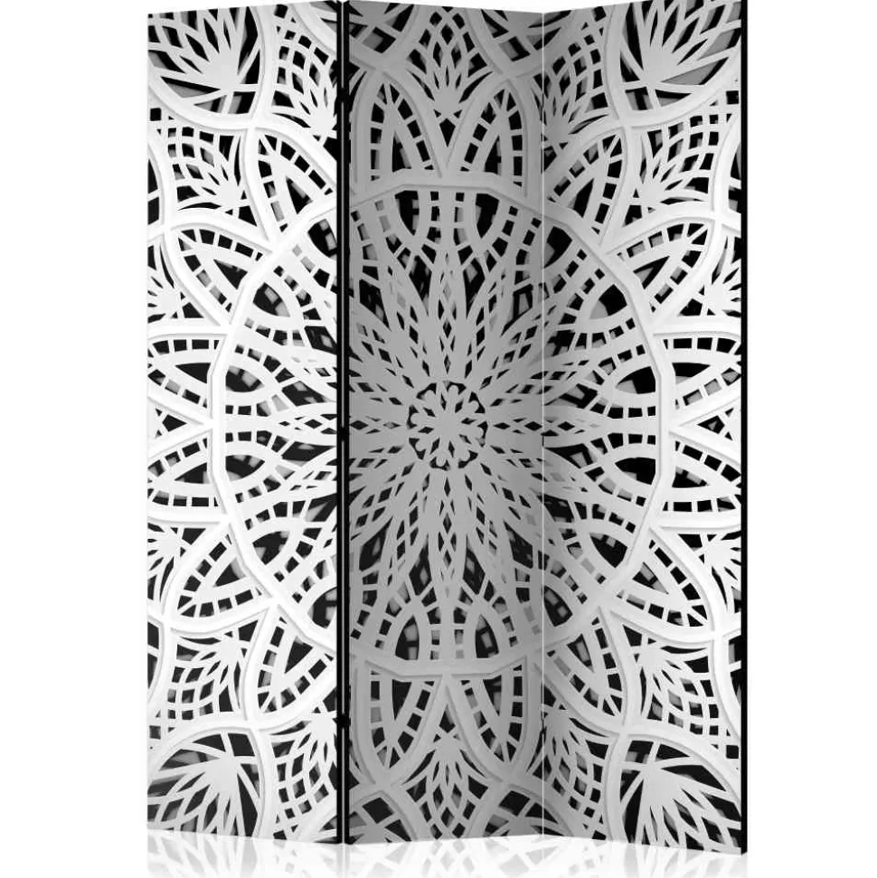 135x172 cm Paravent in Weiß & Schwarz - Wihelpa