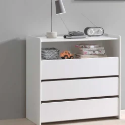 90x92 cm Schubladen-Kommode in Weiß - Mauricia