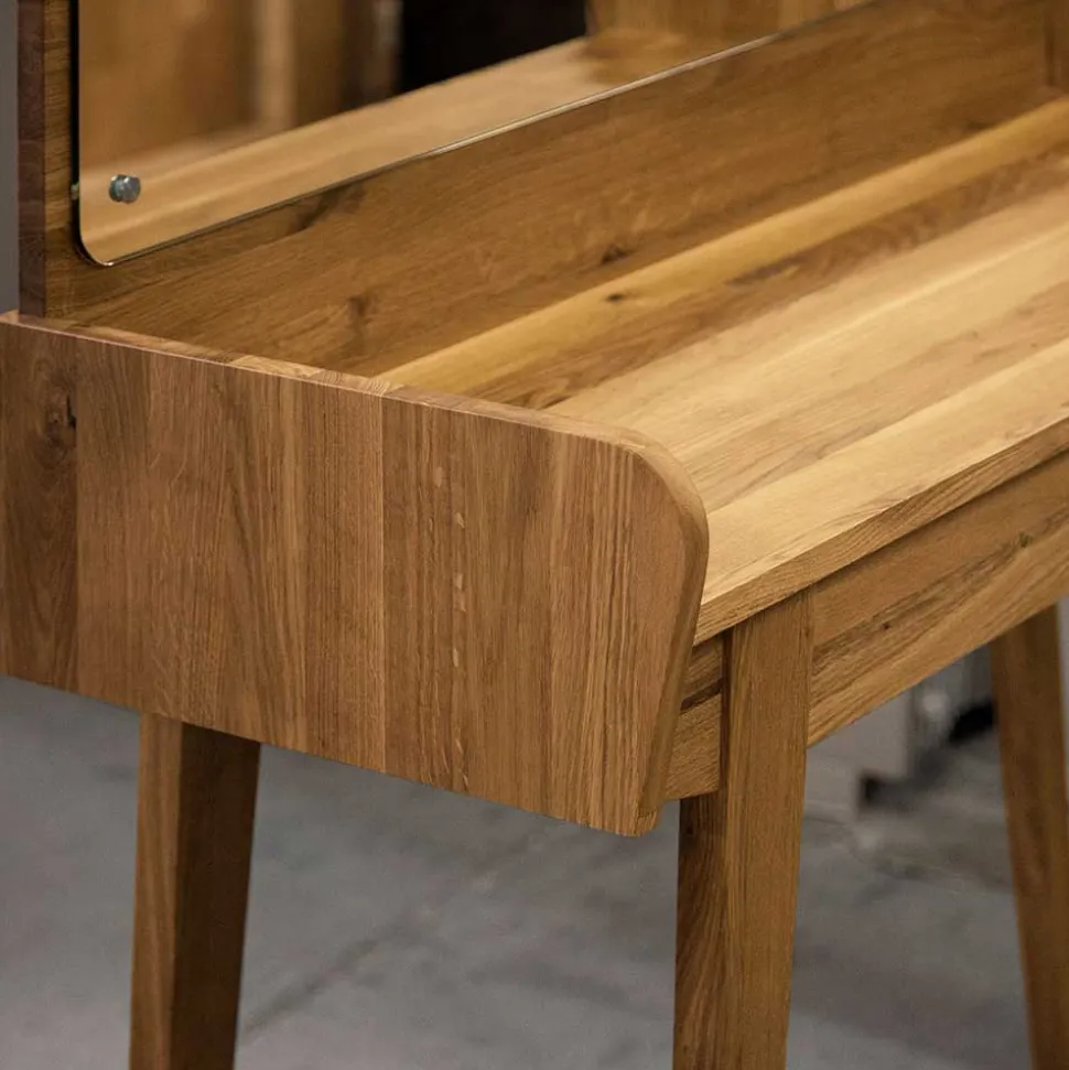 110x45 cm Wildeiche Schminktisch mit Schublade - Hardus