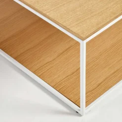 80x80 Couchtisch mit Bodenplatte in Eiche - Bosso