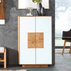 72x112 Design Schuhschrank in Wildeiche & Weiß - Mandrey