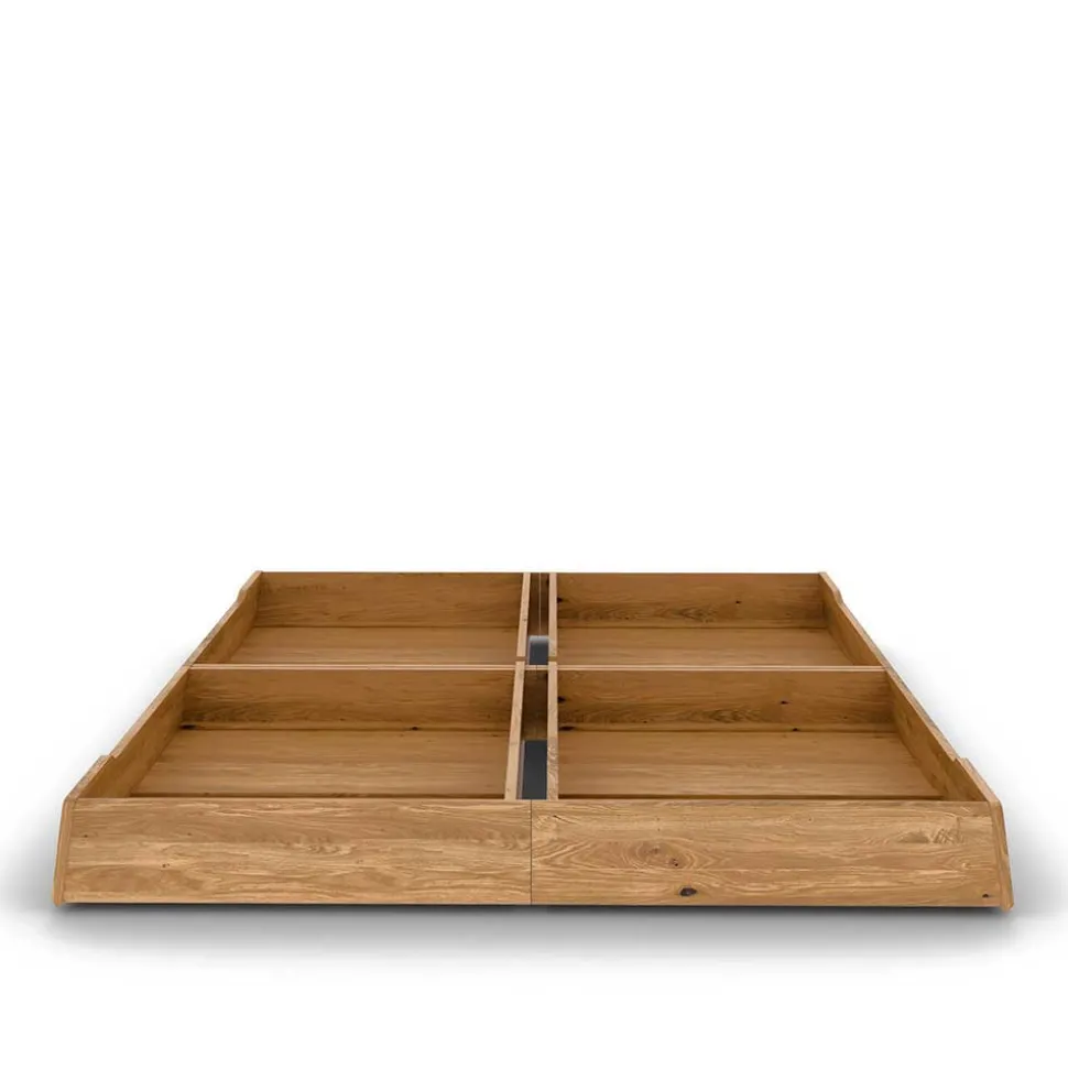 140x200 Designbett aus Wildeiche - Puwa