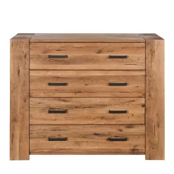 120x100 Eiche Kommode mit Metallgriffen - Latinossa