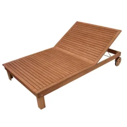 120x200 Gartenliege aus Eukalyptusholz - Ebruar