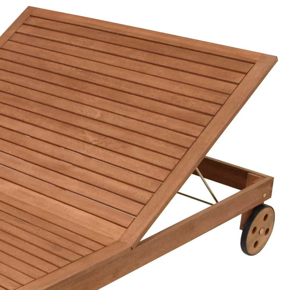 120x200 Gartenliege aus Eukalyptusholz - Ebruar