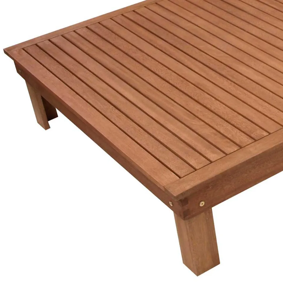 120x200 Gartenliege aus Eukalyptusholz - Ebruar