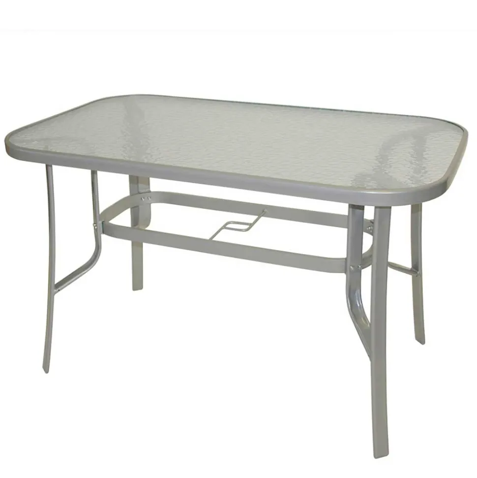 120x70 Gartentisch mit Glasplatte - Visinata