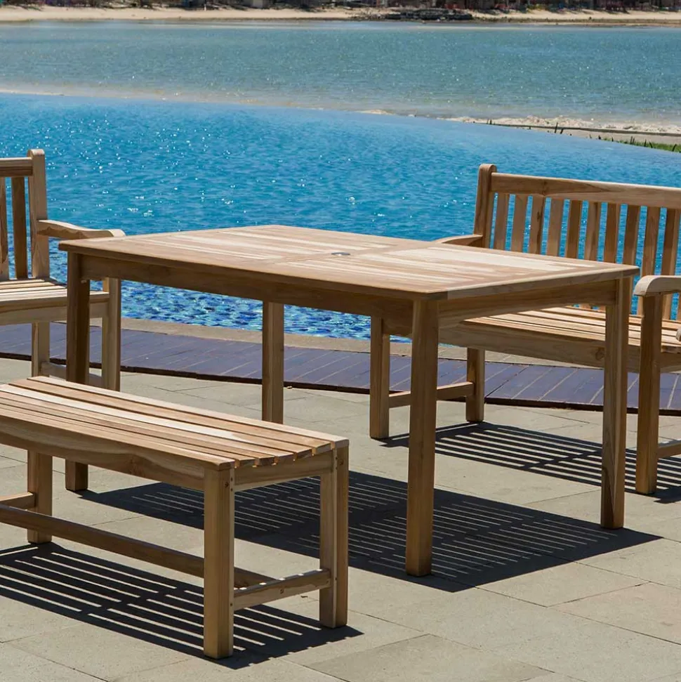 150x90 Holztisch für den Garten aus Teak - Klahuma