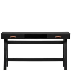 140x62 Kiefernholz Schreibtisch in Schwarz - Ilvessino