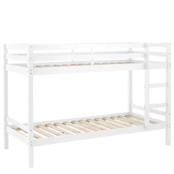 90x200 Kinder Etagenbett in Weiß - Carona